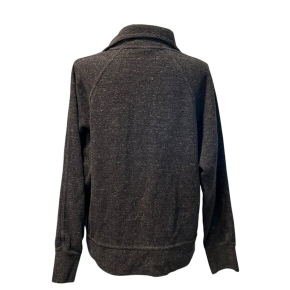 Nike Gray Knit Jacket Womens Sz Medium Quarter Zip Cotton Blend Sport Fitness - Picture 2 of 16